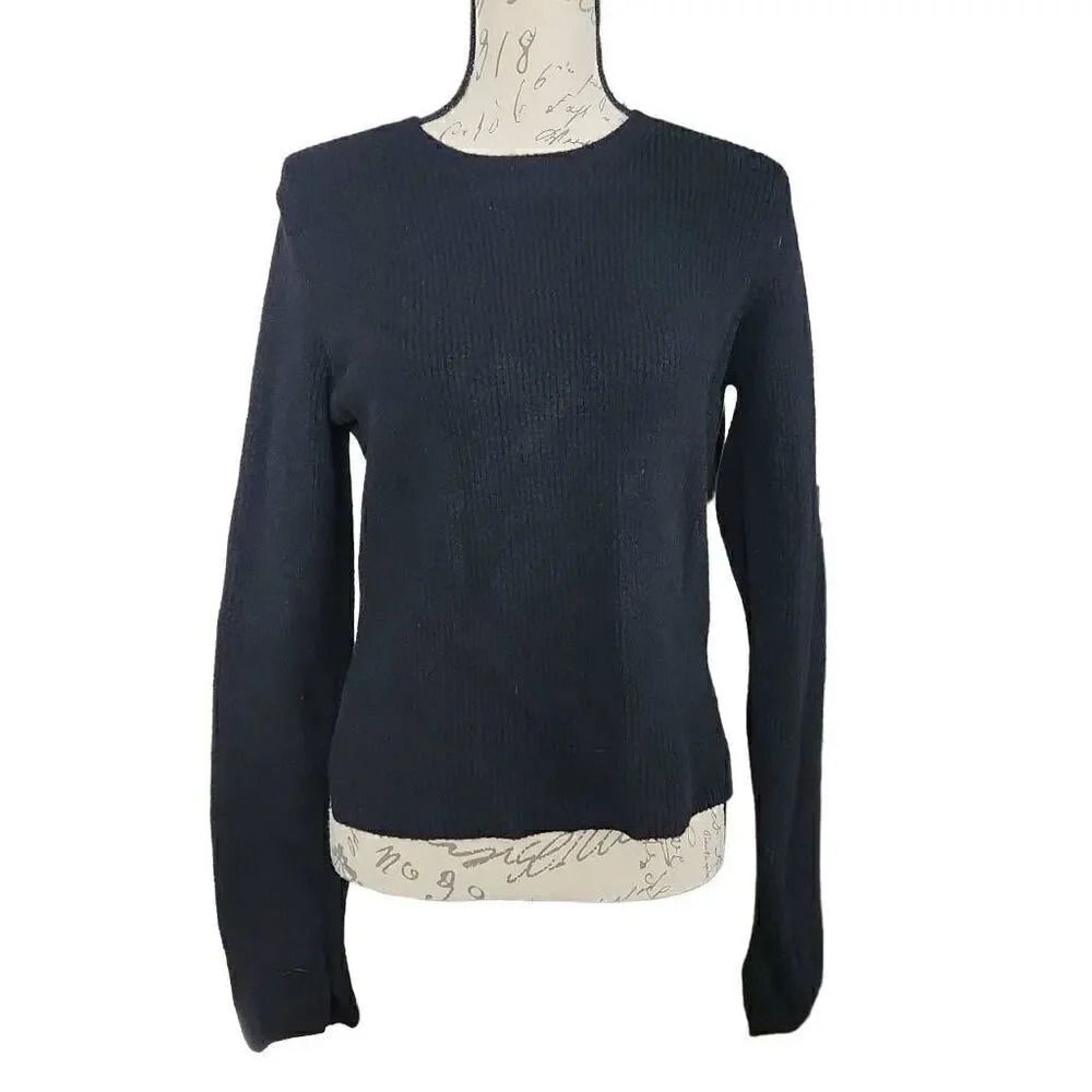 Abercrombie & Fitch Women's Size Medium Black Ribbed Sweater